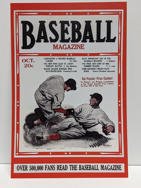 Baseball Magazine Postcard 1922